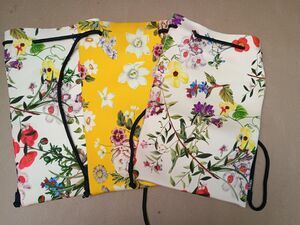 Triangl Swimwear Neoprene Drawstring  Backpack Floral Paloma Bags Lot Of 3 Beach